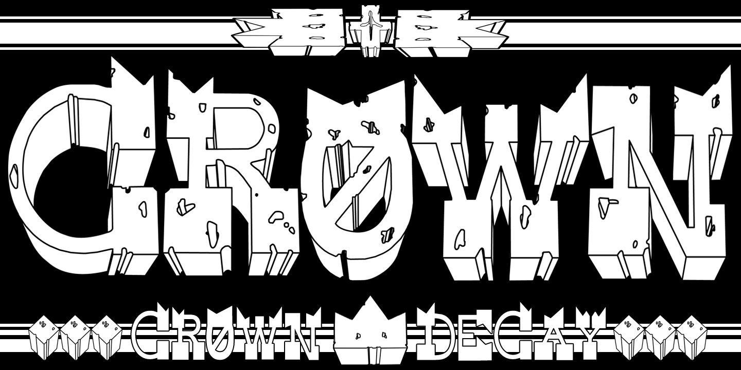 Crown Decay 3D Font